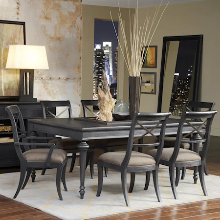 Rectangular 7 Pc Table & Chair Set